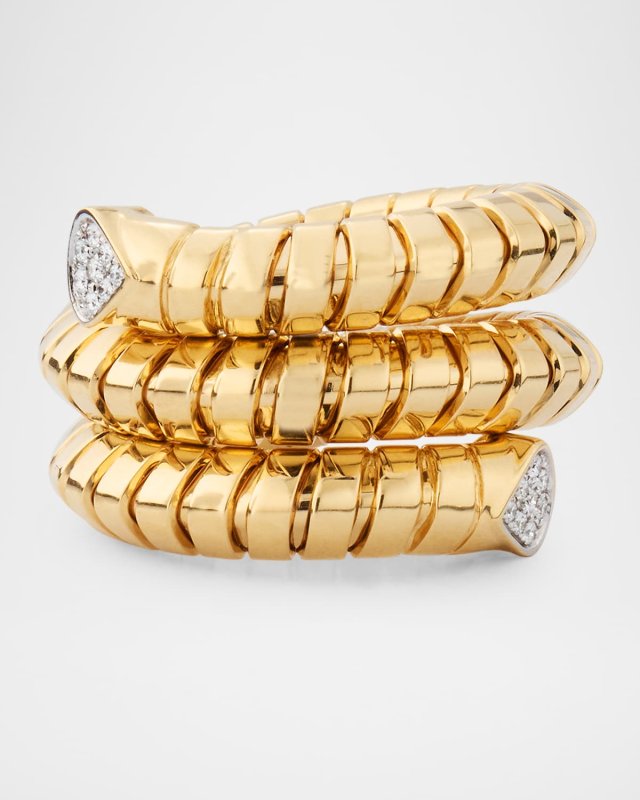 18K Yellow Gold Trisola Diamond Statement Ring